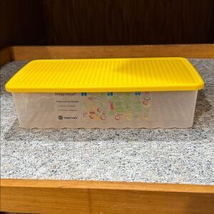 Tupperware FridgeSmart with Bright Yellow Lid